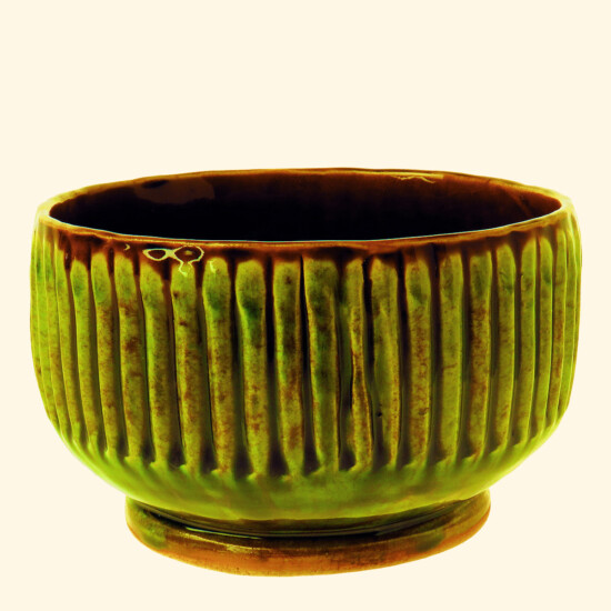 Chawan miska keramická na čaj zelená - ručná výroba