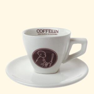 Šálka na kávu s podšálkou Coffeein stredná
