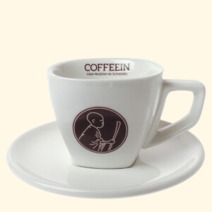 Šálka na kávu s podšálkou Coffeein veľká